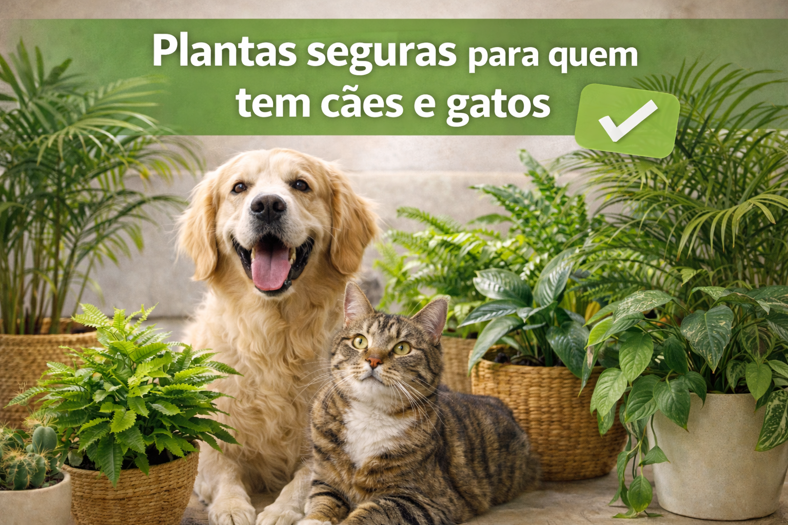 Plantas seguras para quem tem cães e gatos
