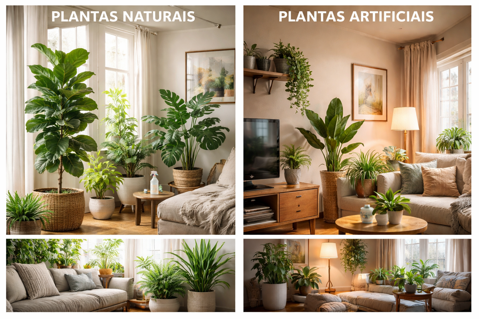Plantas Naturais e Plantas Artificiais